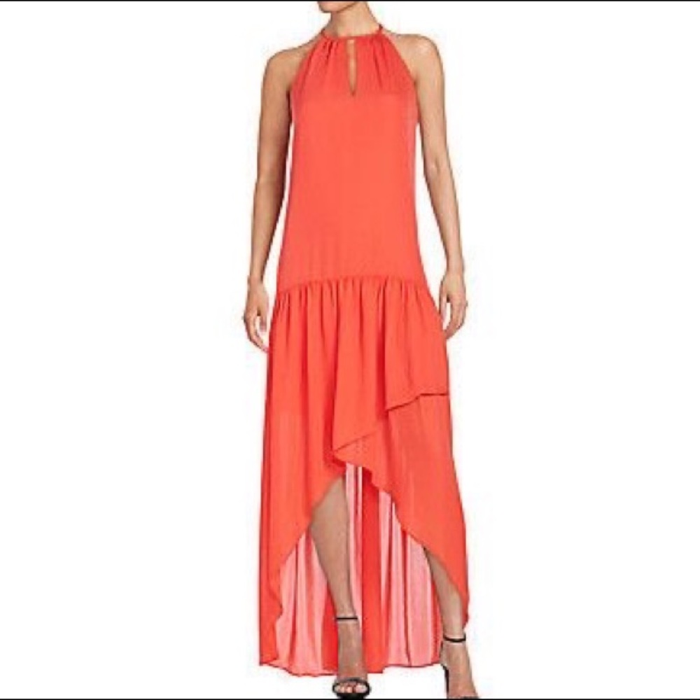 Parker Red Salsa Kansas High-Lo Dress